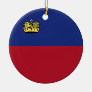 Décoration En Céramique Drapeau du Liechtenstein
