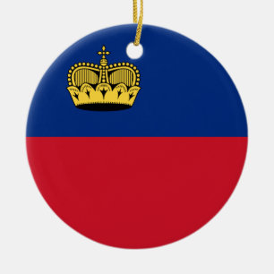 Décoration En Céramique Drapeau du Liechtenstein