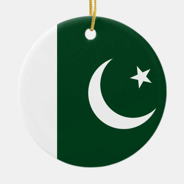 Décoration En Céramique Drapeau du Pakistan (Devant)