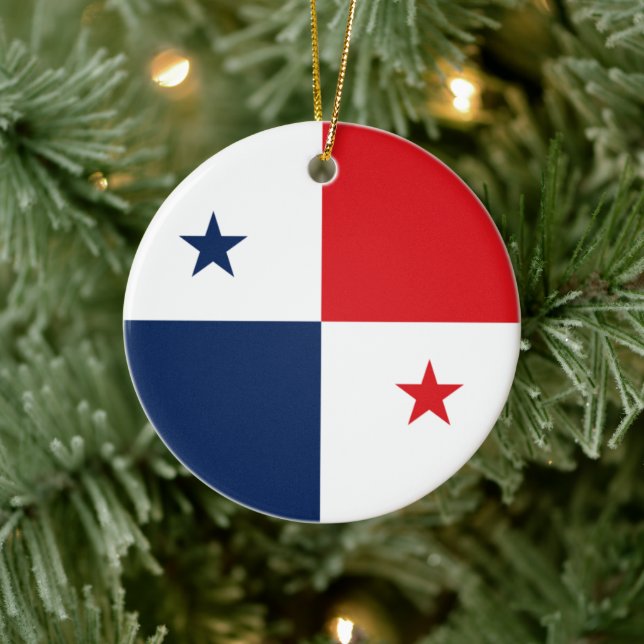 Décoration En Céramique Drapeau du Panama (Arbre)