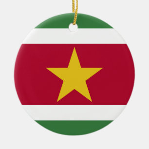 Décoration En Céramique drapeau du Suriname