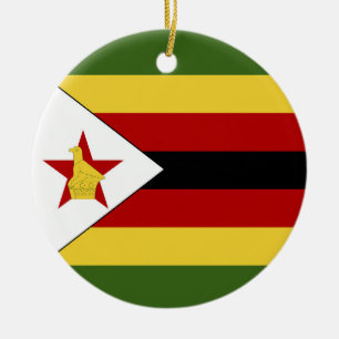 Décoration En Céramique drapeau du Zimbabwe