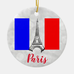 Décoration En Céramique Drapeau français Paris Tour Eiffel