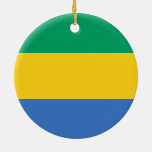 Décoration En Céramique Drapeau gabonais (Gabon) (Dos)