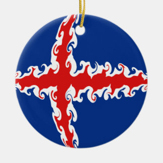 Décoration En Céramique Drapeau Gnarly de l'Islande