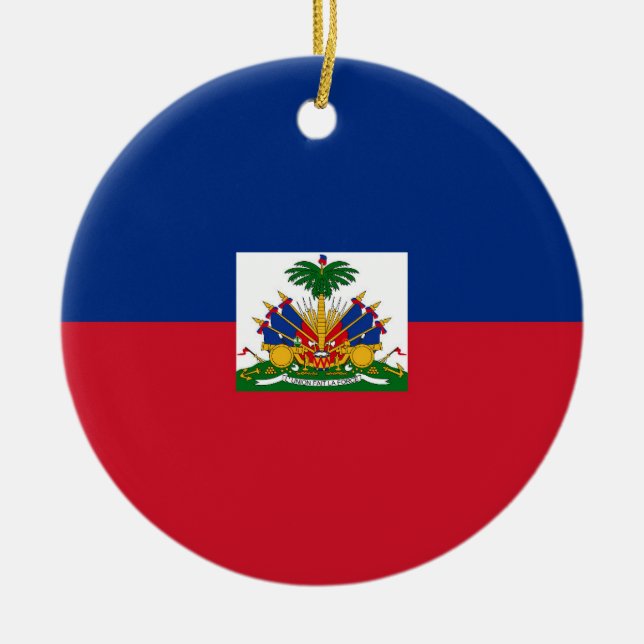 Décoration En Céramique Drapeau Haïti (Devant)