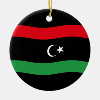 Décoration En Céramique Drapeau libyen