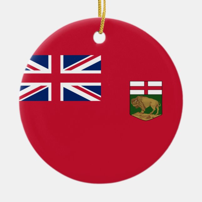 Décoration En Céramique Drapeau Manitoba (Devant)