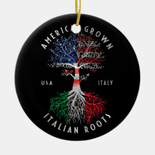 Décoration En Céramique Drapeau national italien de l'Amérique Cultivé R