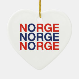 Décoration En Céramique Drapeau NORVÈGE