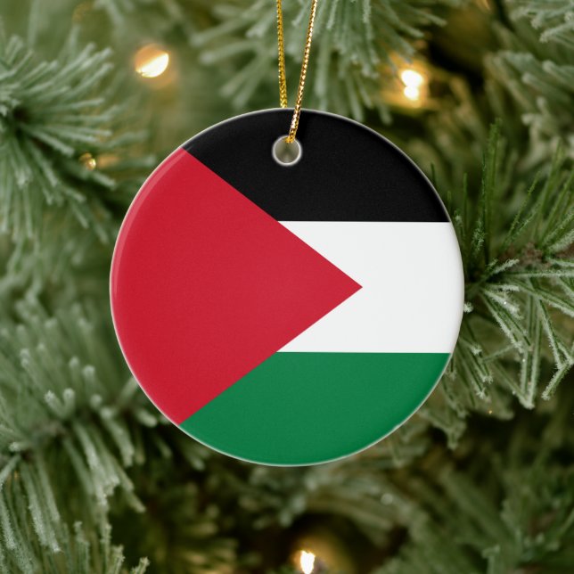 Décoration En Céramique Drapeau palestinien (Palestine) (Arbre)