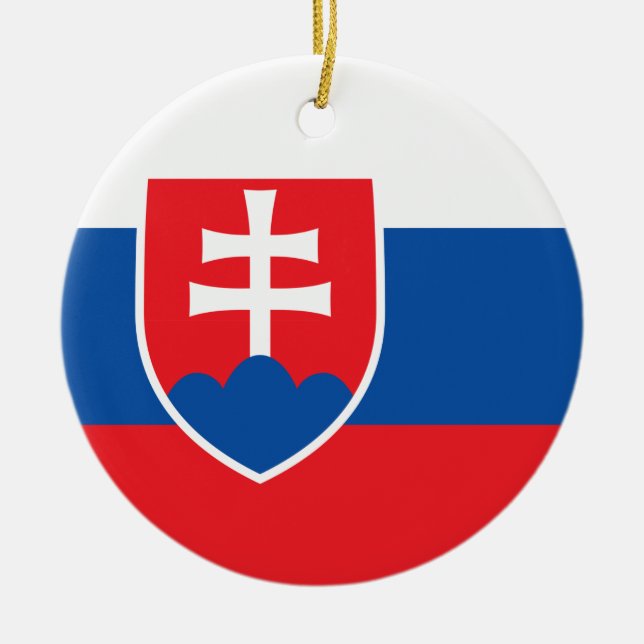 Décoration En Céramique Drapeau Slovaquie (Devant)