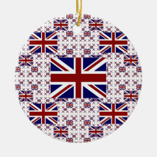 Décoration En Céramique Drapeau Union Jack britannique en calques