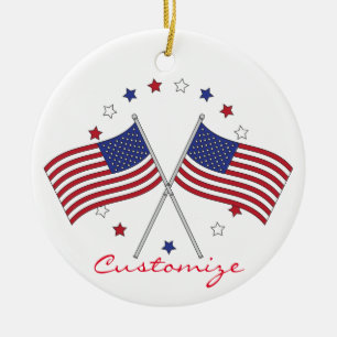 Décoration En Céramique Drapeaux américains Thunder_Cove patriotique 4