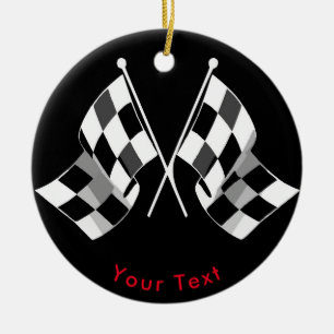 Décoration En Céramique Drapeaux Checkered croisés d'emballage automatiqu