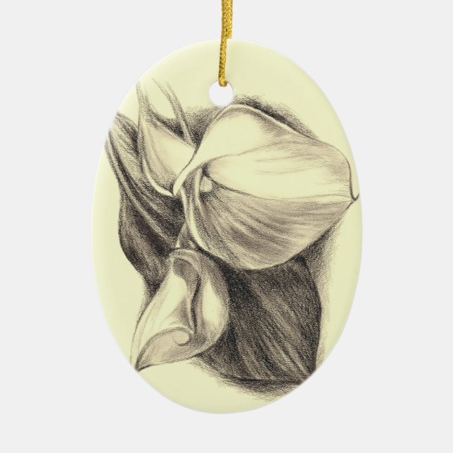 Décoration En Céramique Drawing de Calla Lilie (Devant)