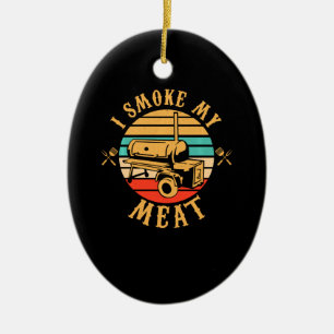 Décoration En Céramique Drôle BBQ Lover Cadeaux   Je fume Mon Fumeur de vi