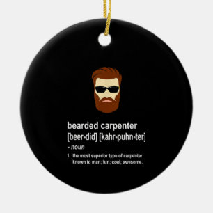Décoration En Céramique Drôle Beard Carpenter Cadeaux Hommes