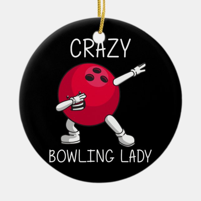 Décoration En Céramique Drôle cadeau Bowling pour les femmes grand-mère Bo (Devant)