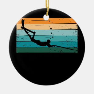 Décoration En Céramique Drôle cadeau Spearfish pour hommes femmes plongée