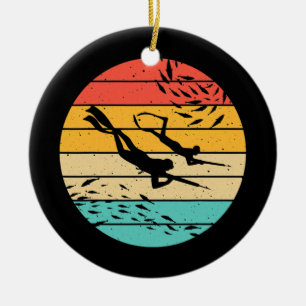 Décoration En Céramique Drôle cadeau Spearfish pour hommes femmes plongée