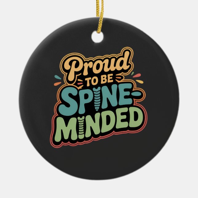 Décoration En Céramique Drôle Chiropraticien Cadeau Spine Health Citation (Devant)