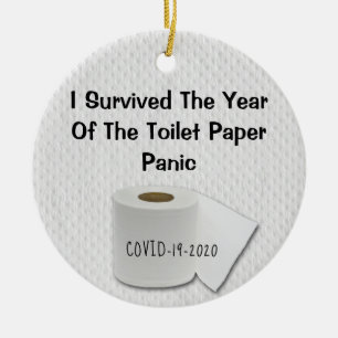 Décoration En Céramique Drôle mauvaise année papier toilette 2020 Noël
