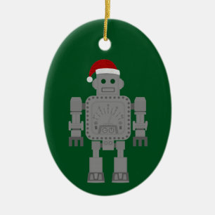 Décoration En Céramique drôle noël santa claus robot