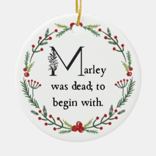 Décoration En Céramique Drôle Un Carol Noël Première Ligne Dickens Citatio