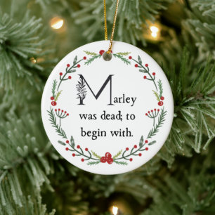 Décoration En Céramique Drôle Un Carol Noël Première Ligne Dickens Citatio