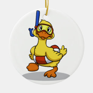Décoration En Céramique Duck wearing snorkeling mask choose