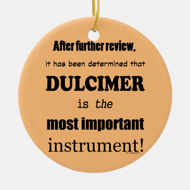 Décoration En Céramique Dulcimer Instrument le plus important (Devant)