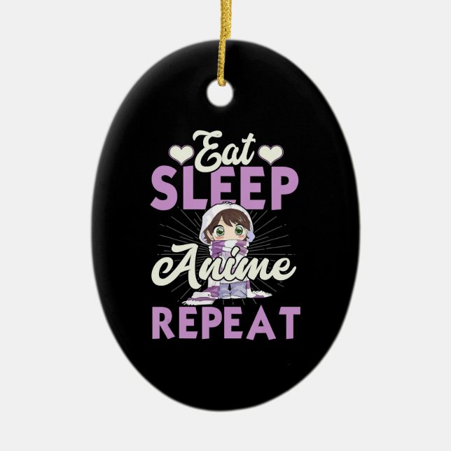 Décoration En Céramique Eat Sleep Anime Repeat Venin Idea Cosplayer (Devant)