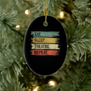 Décoration En Céramique Eat Sleep Theatre Repeat Theater Tech Toxits