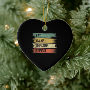Décoration En Céramique Eat Sleep Theatre Repeat Theater Tech Toxits