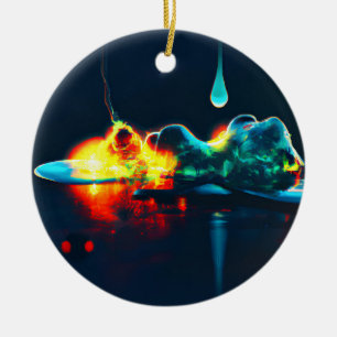 Décoration En Céramique Éclairage Liquide