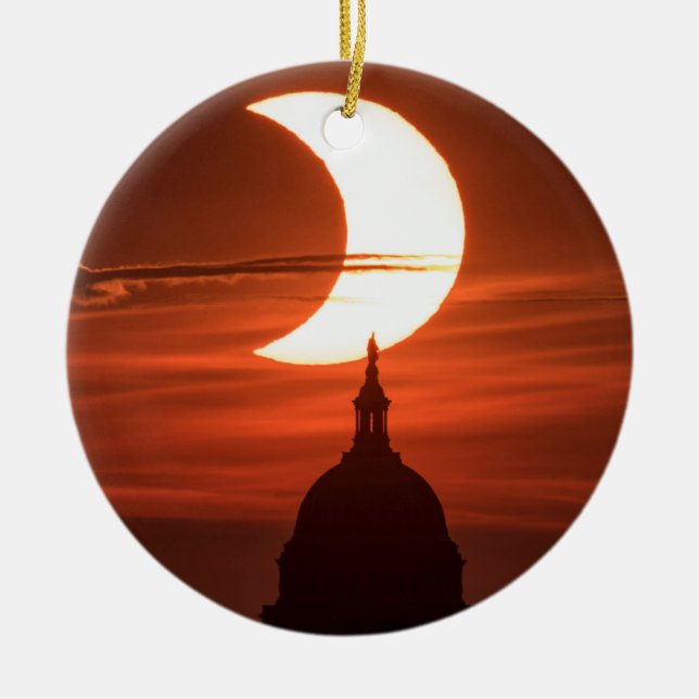 Décoration En Céramique Éclipse solaire 2021 (Devant)