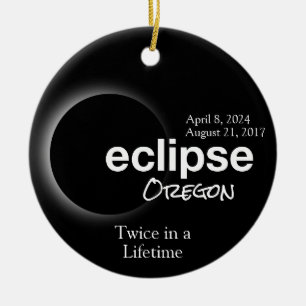 Décoration En Céramique Éclipse solaire totale 2017 2024 - Oregon