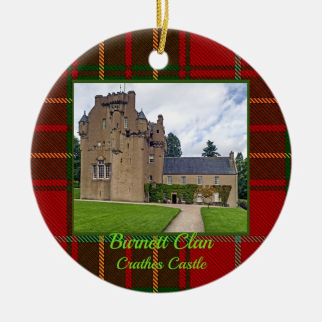 Décoration En Céramique Écossais Burnett Clan Crathes Castle Xmas (Devant)