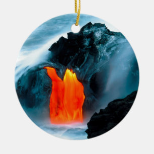 Décoration En Céramique Écoulement de lave de volcan de Kilauea Hawaï