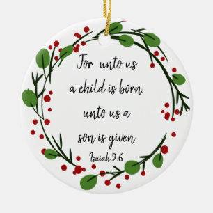 Décoration En Céramique Écriture chrétienne de Noël Inspiration Écriture