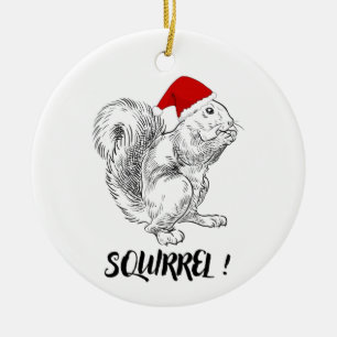 Décoration En Céramique Écureuil - Drôle Noël design T-shirt