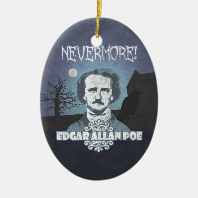 Décoration En Céramique Edgar Allan Poe's Nevermore (Devant)
