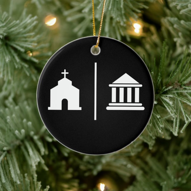 Décoration En Céramique Église et État séparés (Arbre)
