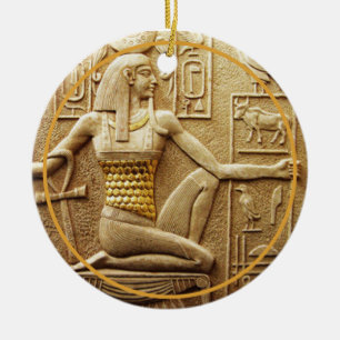 Décoration En Céramique Egyptian Image in Beige Color on a
