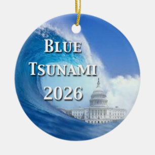 Décoration En Céramique Élection Tsunami Bleu 2026