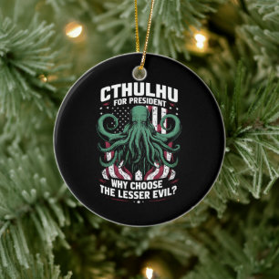 Décoration En Céramique Élections amusantes de 2024 Cthulhu Président