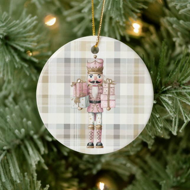 Décoration En Céramique Elegant Christmas Pink Nutcracker Ornament (Arbre)