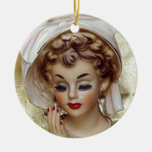 Décoration En Céramique Élégant et sophistiqué Lady Head Vase Pam Fancy