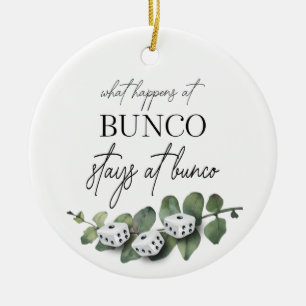 Décoration En Céramique Elegant Floral Eucalyptus Dice Bunco